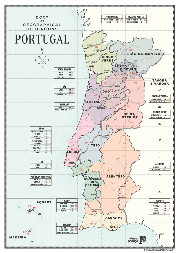 Map of Portuguese Wine Regions